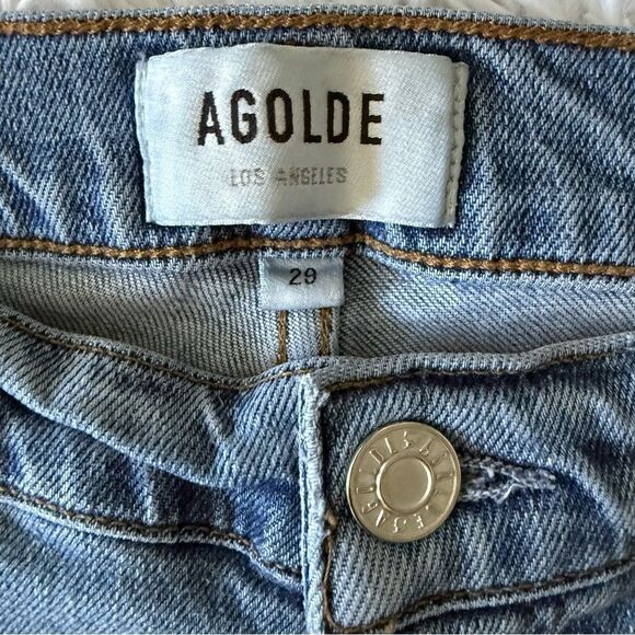 AGOLDE Nico High Rise Ankle Length Straight Leg Jeans with Stretch Size 29 - Picture 6 of 7